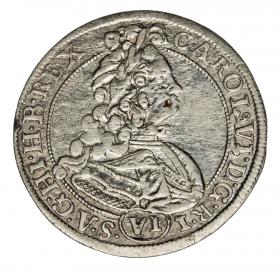 Obrazek dla: 6 krajcarów 1713 Karol VI Habsburg Śląsk Wrocław