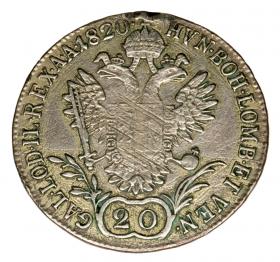 Obrazek 2 dla: 20 krajcarów 1820 Franciszek II Habsburg Austria Wiedeń