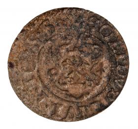 Obrazek 2 dla: Szeląg 1655 Karol Gustaw Ryga