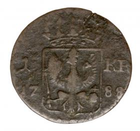 Obrazek 2 dla: 1 krajcar 1788 Fryderyk Wilhelm II Śląsk Wrocław