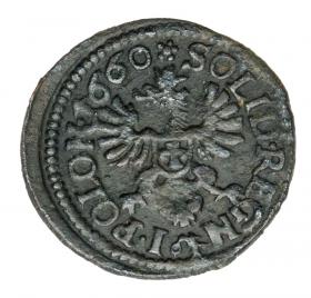 Obrazek 2 dla: Szeląg 1660 Jan Kazimierz Polska Ujazdów