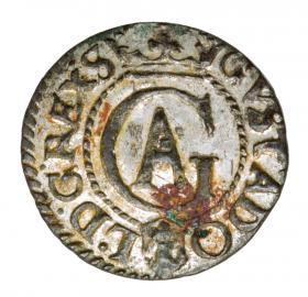 Obrazek dla: Szeląg 1634 Gustaw II Adolf Ryga
