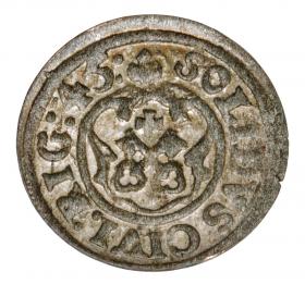 Obrazek 2 dla: Szeląg 1645 Krystyna Waza Ryga