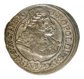 Obrazek dla: 6 krajcarów 1673 Leopold I Habsburg Śląsk Wrocław