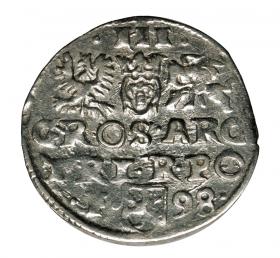 Obrazek 2 dla: Trojak 1598 Zygmunt III Waza Polska Wschowa