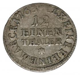 Obrazek 2 dla: 1/12 talara 1763 Fryderyk Chrystian Niemcy Lipsk