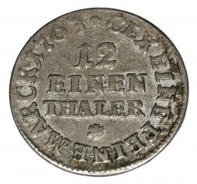 Obrazek 2 dla: 1/12 talara 1763 Fryderyk Chrystian Niemcy Lipsk