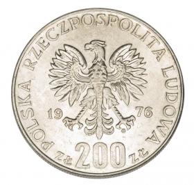 Obrazek 2 dla: 200 złotych 1976 Igrzyska XXI Olimpiady PRL Warszawa
