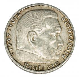 Obrazek dla: 5 marek 1936 J Paul von Hindenburg orzeł pruski Niemcy Hamburg