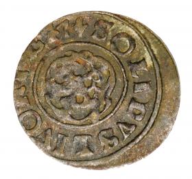 Obrazek 2 dla: Szeląg 1647 Krystyna Waza Liwonia