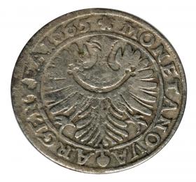 Obrazek 2 dla: 6 krajcarów 1665 Jan Chrystian Księstwo Brzesko  Legnicko  Wołowskie Brzeg