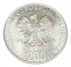 Obrazek 2 dla: 200 złotych 1976 Igrzyska XXI Olimpiady PRL Warszawa