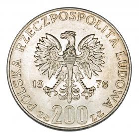 Obrazek 2 dla: 200 złotych 1976 Igrzyska XXI Olimpiady PRL Warszawa