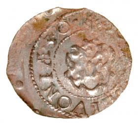 Obrazek 2 dla: Szeląg 1650 Krystyna Waza Liwonia