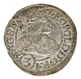 Obrazek dla: 3 krajcary 1667 Leopold I Habsburg Wrocław