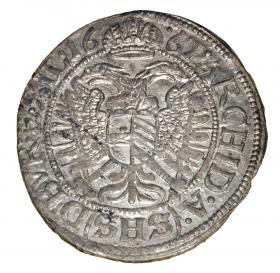 Obrazek 2 dla: 3 krajcary 1667 Leopold I Habsburg Wrocław