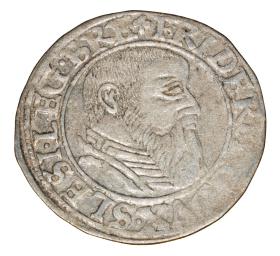 Obrazek dla: Grosz 1544 Fryderyk II Legnicki Księstwo Brzesko  Legnicko  Wołowskie Legnica