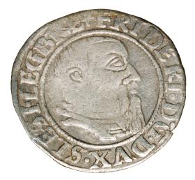 Obrazek dla: Grosz 1544 Fryderyk II Legnicki Księstwo Brzesko  Legnicko  Wołowskie Legnica