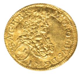 Obrazek dla: 1/4 dukata 1696 Leopold I Habsburg Wrocław złoto