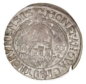 Obrazek 2 dla: Ort 1663 Jan Kazimierz Toruń