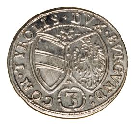 Obrazek 2 dla: 3 krajcary 1650 Ferdynand Karol Austria Hall