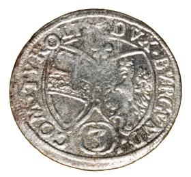 Obrazek 2 dla: 3 krajcary 1659 Ferdynand Karol Austria Hall