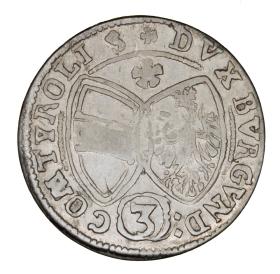 Obrazek 2 dla: 3 krajcary 1643 Ferdynand Karol Austria Tyrol Hall
