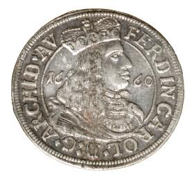 Obrazek dla: 3 krajcary 1660 Ferdynand Karol Austria Tyrol Hall	