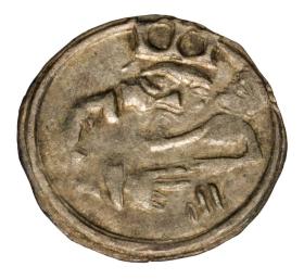 Obrazek dla: Halerz Madonna z Dzieciątkiem Rupert II, Wacław III, Ludwik III, 1423  1441 Lubin