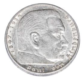 Obrazek dla: 5 marek 1936 Niemcy Berlin Paul von Hindenburg A