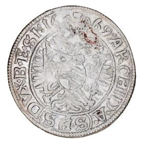 Obrazek 2 dla: 3 krajcary 1669 Leopold I Habsburg Wrocław